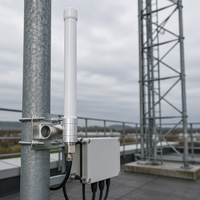 Antena Omnidirectional Tahan Air 915MHz Fiberglass untuk Luar Ruangan dengan Konektor Koaksial, Braket Pemasangan & Kabel
