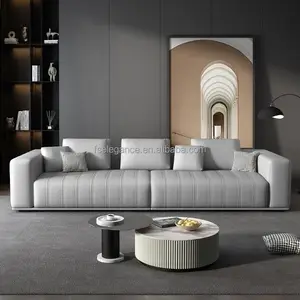 Novo sofá com design antigo para sala de estar, sofá de couro marrom, tamanho grande, estilo italiano, grande, decoração para sala de estar