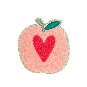 Nuevo diseño de parches de lentejuelas Apple Bow Teacher, parches de chenilla bordados prensados en caliente para ropa - Product Image 5