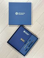 Juego de Papelería de Oficina de Alta Gama, Juego de Cuaderno de Cuero PU Personalizado al por Mayor, Juego de Bolígrafos, Regalo Empresarial