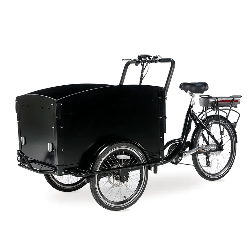 3 Wiel Elektrische Fiets Cargo E-Bike Bakfiets Kinderen Of Huisdieren E-Bike Front Laden Cargobike Elektrische 3 wielen E-Cargo Bike