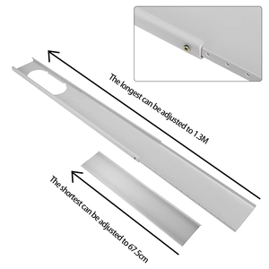 Kit de joint de fenêtre de climatiseur portable universel 2 pièces feuille de PVC renforcée à <span class=keywords><strong>bouche</strong></span> plate réglable longueur maximale 130cm - Product Image 4