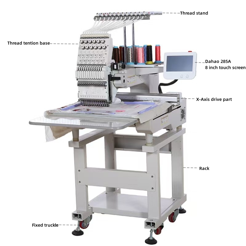 Multifunctional Embroidery Machine 12 Needle Single