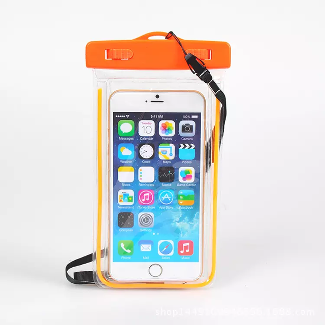 Customizable Multi-Brand Compatible IPX8 Waterproof PVC Phone Pouch & Dry Bag with Lanyard for Mobile Phones 5m Depth