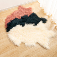 Tapis en fourrure de mouton du Tibet véritable, luxueux, doux et moelleux, idéal pour la chambre à coucher, le salon et la décoration intérieure.