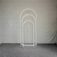 Ensemble de 3 arches en métal pour la décoration de mariage, support de fleurs pour ballons, ornements de décoration en fer arqué