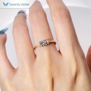 Tianyu Gems Elegant Cluster Zircon Copper <b>Ring</b> for Women Sparkling Fashion <b>Statement</b> Jewelry - Product Image 3