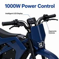 Moto tout-terrain électrique transfrontalière européenne et américaine 48V 1000W, vitesse 80 km/h, grande autonomie, batterie lithium, Dirt Bike tout-terrain