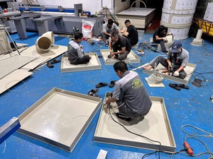 Plateaux en plastique PP (polypropylène) pour milieux aqueux, fabrication OEM/ODM au Vietnam, pour machines chimiques industrielles - Product Image 6