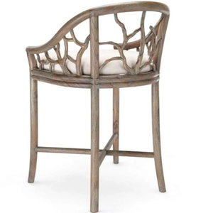 Taburete de barra Bosco de madera clara, color blanco, taburete de barra alto y duradero para el hogar, bar y comedor - Product Image 2