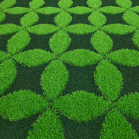 Tapis de gazon artificiel gaufré 3D à motif persistant pour décoration intérieure et extérieure, idéal pour le Nouvel An chinois, les jardins et les écoles maternelles