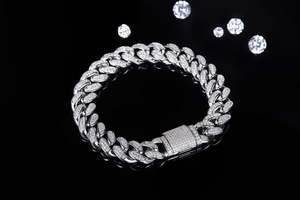 Bracelet Tennis Femme en Argent Sterling Moissanite Style Cubain Tendance Plaqué Rhodium – Élégant et Classique – Nouvelle Collection - Product Image 4