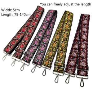 الأكثر مبيعًا قماش الجاكار نمط حزام Crossbody قماش سميك واسع قابل للتعديل مريح حزام الكتف - Product Image 6
