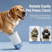 Nettoyeur de pattes portable pour animaux de compagnie, brosse en silicone souple, lave-pattes pour chien et chat, rechargeable, étanche, multifonction