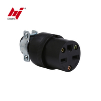 ABD Sertifikalı 15 Amp 250 Volt 3 Fazlı Erkek Dişi Elektrik Fişi Soketi HJ615R-1