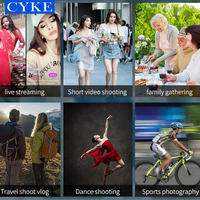 Stabilisateur Professionnel CYKE H4 Gimbal 3 Axes pour Téléphone Portable avec Contrôle de la Distance Focale, Suivi de Visage et Perche à Selfie pour Vlog F6