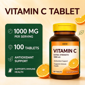 Tabletas de Vitamina C 1000mg OEM, Alta Potencia, Ácido Ascórbico, Suplemento para el Sistema Inmunológico, 100 Tabletas, Sin GMO, Sin Gluten, Vegano - Product Image 5