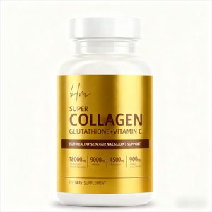 Tabletas de péptidos de colágeno para iluminar la piel de adultos, antioxidantes de vitamina C, L-glutatión, colágeno marino para iluminar la hidratación - Product Image 1