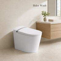Toilette intelligente en céramique moderne, chasse d'eau automatique, siège chauffant, réservoir encastré, installation au sol, garantie de 3 ans incluse