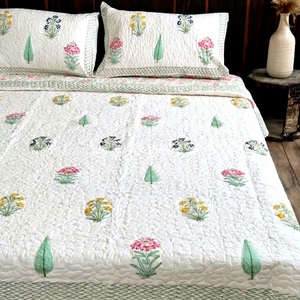 Colchas y Cubrecamas Acolchados de Algodón 100% Tejidos a Mano y Estampados con Bloques, Ecológicos, al por Mayor - Product Image 1