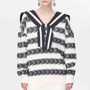 Fabricant vente en gros personnalisé dames hiver pulls décontractés coton tricoté crochet élégant surdimensionné femmes chandails - Product Image 2