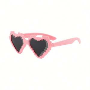 Gafas de Sol con Forma de Corazón para Mujer, Diseño Personalizado al por Mayor, Color Rojo y Rosa, Mosaico, para Niños - Product Image 6