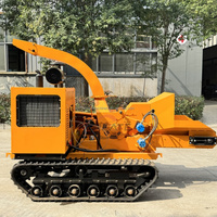 Broyeur de bois sur chenilles, grande taille, 12 pouces, broyeur de bois électrique, machine à copeaux de bois