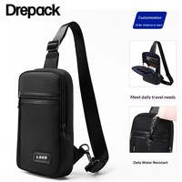 Sac de Poitrine Homme Tendance le Plus Vendu en Microfibre Grande Capacité Imperméable Respirant Ultra-Léger Sac Bandoulière Croisé pour Affaires