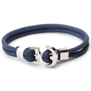 Pulsera de Ancla de Barco para Hombre, Multicolor, Náutica, de Alta Calidad, con Cierre de Milán, para Cuerda, Estilo Vintage, Trenzada, de Paracord - Product Image 5