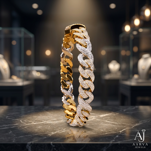 Bracelet Hip Hop Iced Out en Moissanite, Maille Cubaine, Argent 925 Plaqué Or Rose et Rhodium, Chaîne Unisexe pour Cadeau de Mariage - Product Image 1