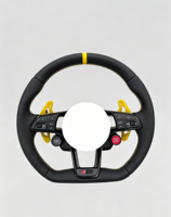 Volant en cuir pleine fleur de haute qualité pour Audi avec bouton de démarrage/arrêt à une touche, accessoire de modification de volant sport
