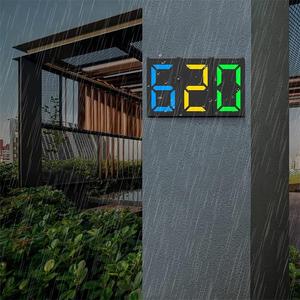 Panneaux d'adresse solaires, numéros de maison solaires à LED, numéros de maison avec éclairage - Product Image 2