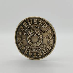 Medalla de moneda conmemorativa de bronce <span class=keywords><strong>antiguo</strong></span> azteca mexicana Maya larga galvanizada 3D SM 2017 - Product Image 5
