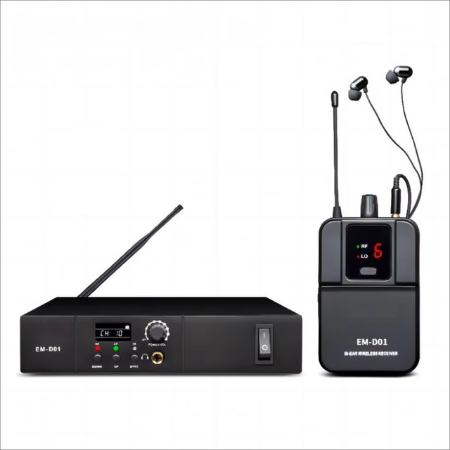 Professional Band Stage Dual Channel Wireless In-ear Monitoring System with Metal & Steel Custom Fit OEM Brand for Church