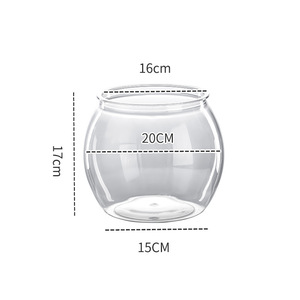 Aquarium rond en plastique épais et résistant aux chutes, économique, mini-aquarium sans distorsion pour poissons zébrés, décoration de salon - Product Image 4