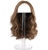 Support de chapeau en acrylique et présentoir de perruque supports de chapeau pour présentoir support de piédestal de chapeau support d'affichage de piédestal d'haltère ronde