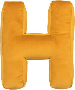 Özel harfli yastık H alfabe yastık yumuşak kadife İlk atmak yastık dekoratif kişiselleştirilmiş İlk alfabe çocuk odası