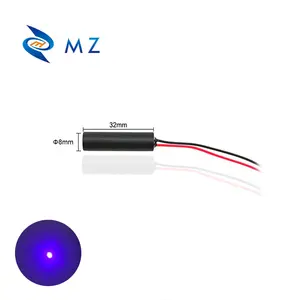 Hot Selling Compact Mini D8mm 405nm 10mW Laser Module ACC Driver Industrial Grade Bule And Violet Laser Dot Diode Module