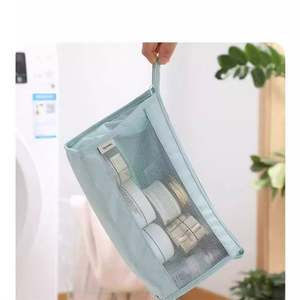 <b>Large</b>-<b>Capacity</b> <b>Travel</b> <b>Cosmetic</b> <b>Bag</b> Custom Polyester Mesh <b>Cosmetic</b> <b>Bag</b> Reusable Portable Fashion Makeup Pouch - Product Image 5