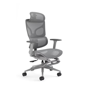 Chaise de bureau ergonomique avec base pivotante et appui-tête réglable, dotée d'un tissu en maille respirant, idéale pour les bureaux scolaires - Product Image 2