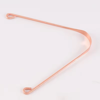 Grattoir à langue en cuivre pour hommes et femmes Nettoyeur de langue Brosse à langue en forme de U pour enlever le souffle