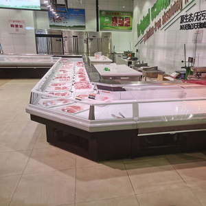 Vitrine de comptoir ouverte pour la viande fraîche, le poisson, la <span class=keywords><strong>boucherie</strong></span>, équipement de réfrigérateur, réfrigérateur à anneaux - Product Image 3