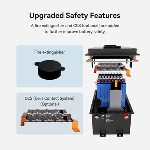 Batería de Alto Rendimiento para Buggy con Certificación CE MSDS UN38.3, 51.2V 105Ah <span class=keywords><strong>LiFePO4</strong></span>, Batería para Transporte en Golf, Salida Continua de 100A - Product Image 3