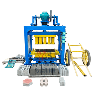 QT4-40 Semi-automatic <strong>Block</strong> Machine, Dual Vibration Motor <strong>Concrete</strong> Hollow Brick Press for Interlocking Paver Curbstone - Product Image 2