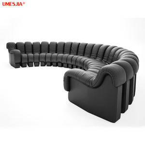 Unit <span class=keywords><strong>Sofa</strong></span> Bentuk Ular untuk Ruang Tamu Modern, Kombinasi <span class=keywords><strong>Sofa</strong></span> <span class=keywords><strong>DIY</strong></span> Bentuk S, Kombinasi Bebas, <span class=keywords><strong>Sofa</strong></span> Beludru PU - Product Image 4