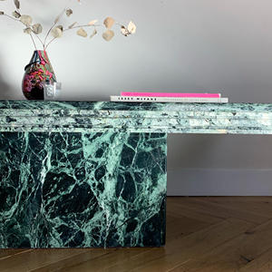 Ý Verde Alpi bàn đá cẩm thạch màu xanh đậm Đá Cẩm Thạch Bàn cà phê phòng khách đồ nội thất sang trọng hiện đại trung tâm bảng - Product Image 4