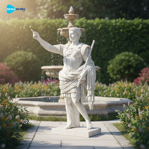 Скульптура римского императора Августа из Премиоры в натуральную величину, ручная работа, из мрамора, для декора вилл и садов на открытом воздухе - Product Image 6