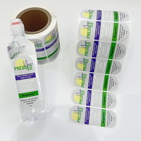 Fabricant vente en gros étanche découpé presse jus froid autocollant logo clair impression bouteille d'eau étiquette d'emballage
