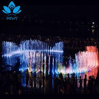 Grande fontaine de sol à LED multicolores en acier inoxydable avec musique, pour jardin extérieur, place publique, hôtel