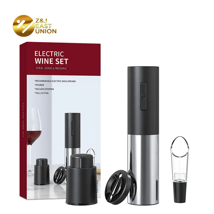 Amazon New Smart Electric Gold Wine And Bottle Opener Set Stainless Steel With Stand